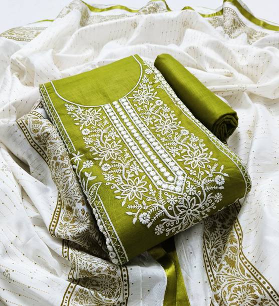 Unstitched cotton salwar outlet suit with price