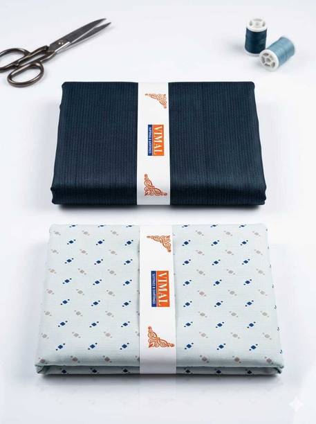 Unstitched Polyester Shirt & Trouser Fabric Printed