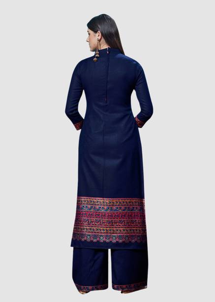 Safaa Acrylic Blend Printed Kurta & Palazzo Material - Image 2