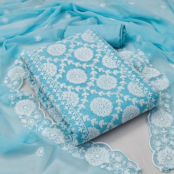 BRJ NX Georgette Embroidered Salwar Suit Material