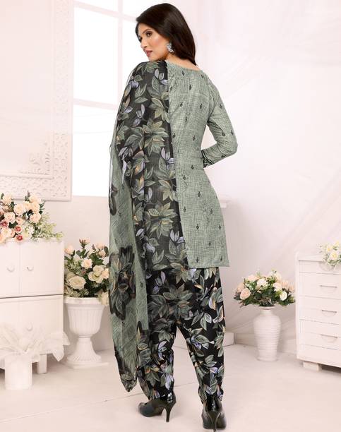 YASHIKA Crepe Floral Print Salwar Suit Material - Image 2