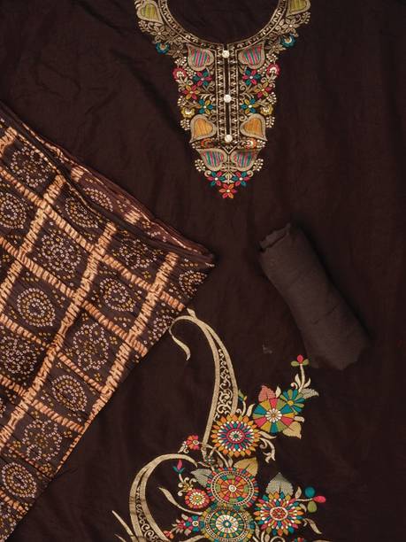 Jaipur Kurti Silk Blend Self Design Salwar Suit Material - Image 2