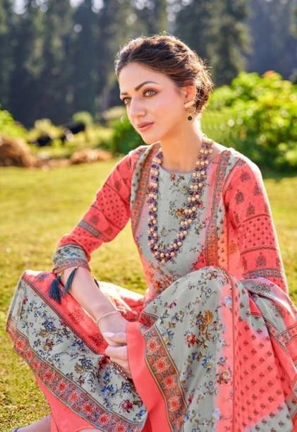 NAWABI COLLECTION Wool Geometric Print Salwar Suit Material Price in India - Buy NAWABI COLLECTION Wool Geometric Print Salwar Suit Material online... - Image 2