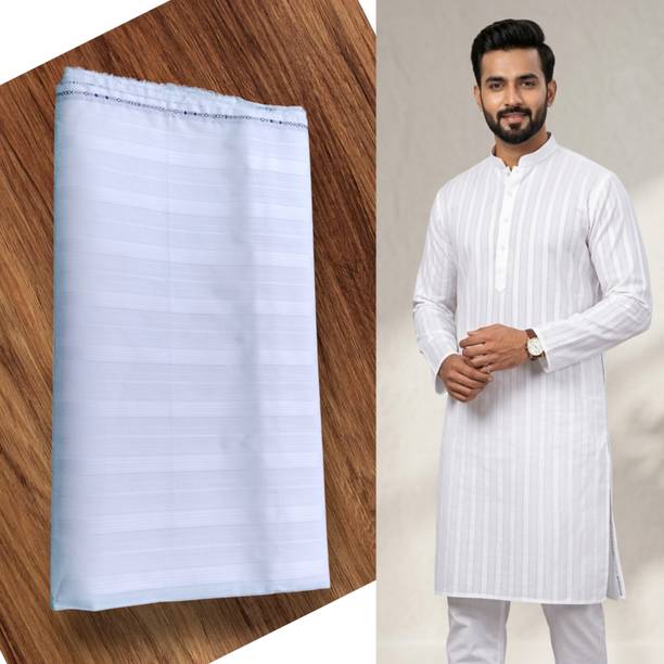 Unstitched Pure Cotton Kurta Fabric Self Design