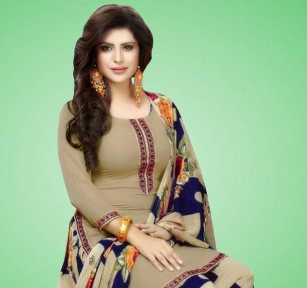 AYKA CLOTHINGS Crepe Floral Print, Printed Salwar Suit Material - Image 2