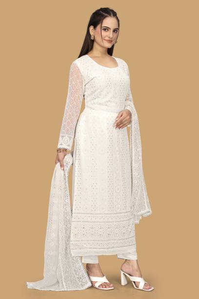 bhagyalaxmi creation Georgette Embroidered Kurta Fabric Price in India - Buy bhagyalaxmi creation Georgette Embroidered Kurta Fabric online at... - Image 5