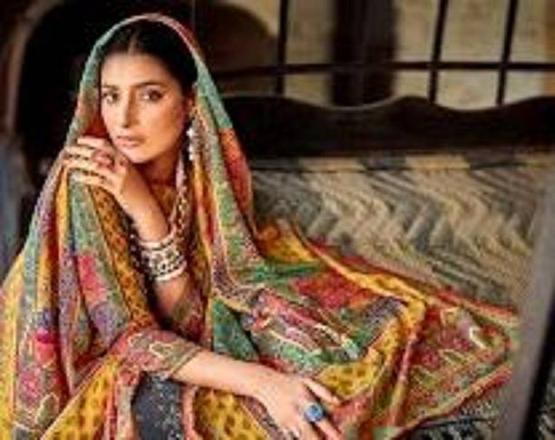 NAWABI COLLECTION Wool Geometric Print Salwar Suit Material Price in India - Buy NAWABI COLLECTION Wool Geometric Print Salwar Suit Material online... - Image 3