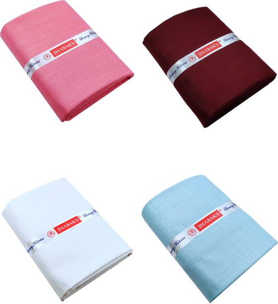 Unstitched Cotton Blend Shirt Fabric Self Design