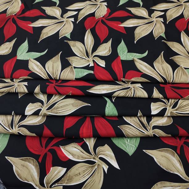 Unstitched Crepe Kurta Fabric Printed Price in India