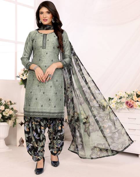 YASHIKA Crepe Floral Print Salwar Suit Material - Image 4
