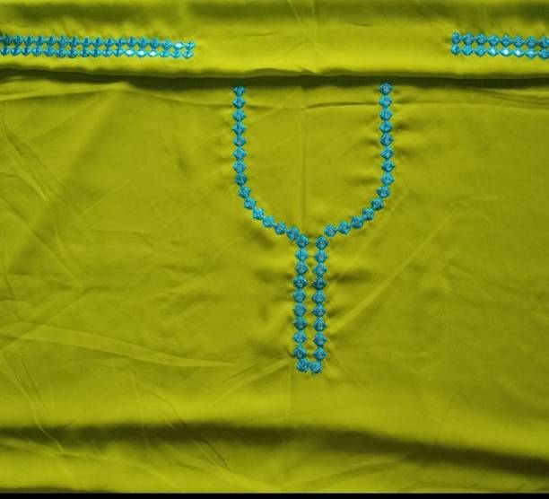 Unstitched Crepe Kurta Fabric Embroidered