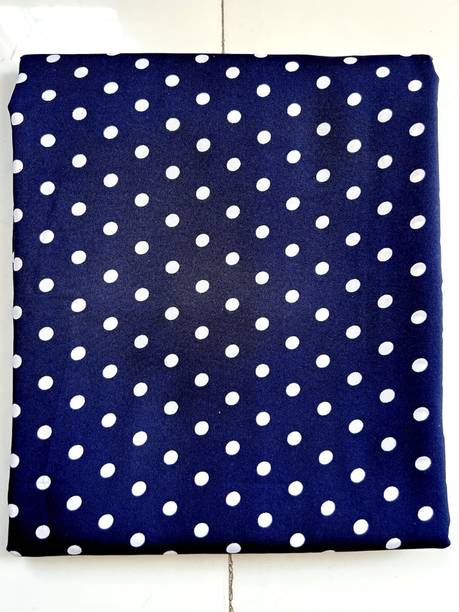 Unstitched Crepe Gown/Anarkali Kurta & Bottom Material Polka Print