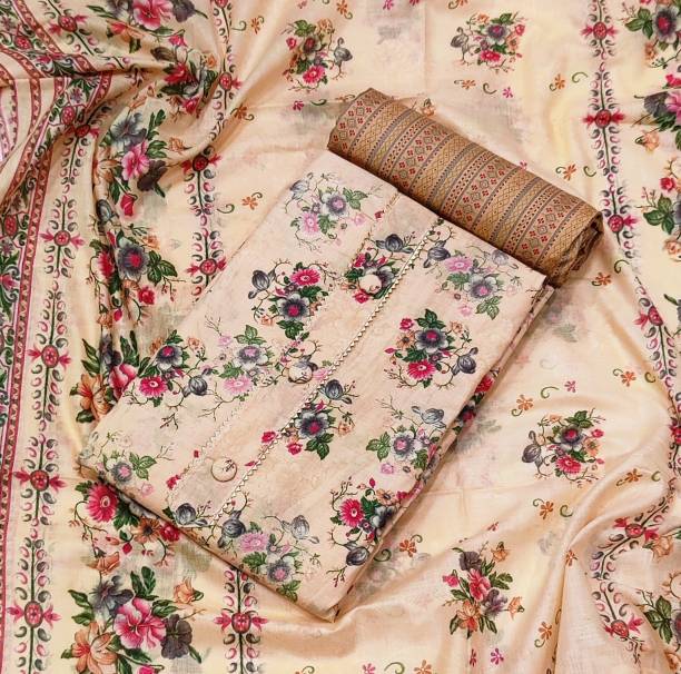 Unstitched Pure Cotton Salwar Suit Material Floral Print Price in India