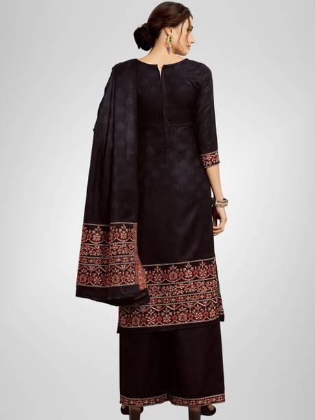 Safaa Acrylic Blend Self Design Kurta & Palazzo Material - Image 2