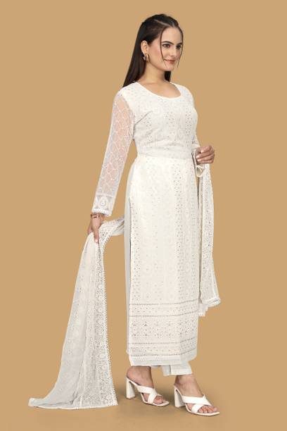 bhagyalaxmi creation Georgette Embroidered Kurta Fabric Price in India - Buy bhagyalaxmi creation Georgette Embroidered Kurta Fabric online at... - Image 3