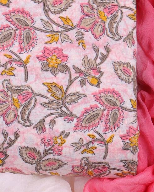 Sun Fashion And Lifestyle Cotton Blend Printed Kurta & Churidar Material - Image 3