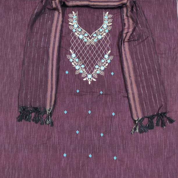Velour Textiles Cotton Blend Graphic Print Salwar Suit Material - Image 4