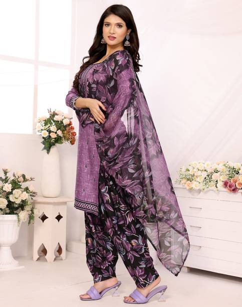 YASHIKA Crepe Floral Print Salwar Suit Material - Image 3