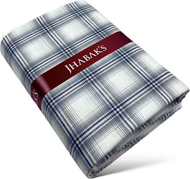 JHABAK'S Cotton Blend Checkered Shirt Fabric