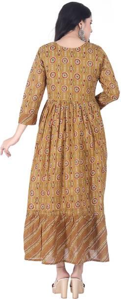 Lane of Rogue Cotton Blend Embroidered Gown/Anarkali Kurta & Bottom Material Price in India - Buy Lane of Rogue Cotton Blend Embroidered... - Image 2