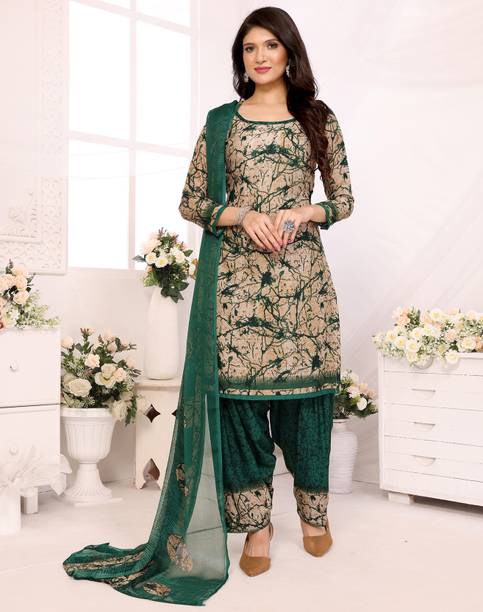 YASHIKA Crepe Floral Print Salwar Suit Material - Image 4