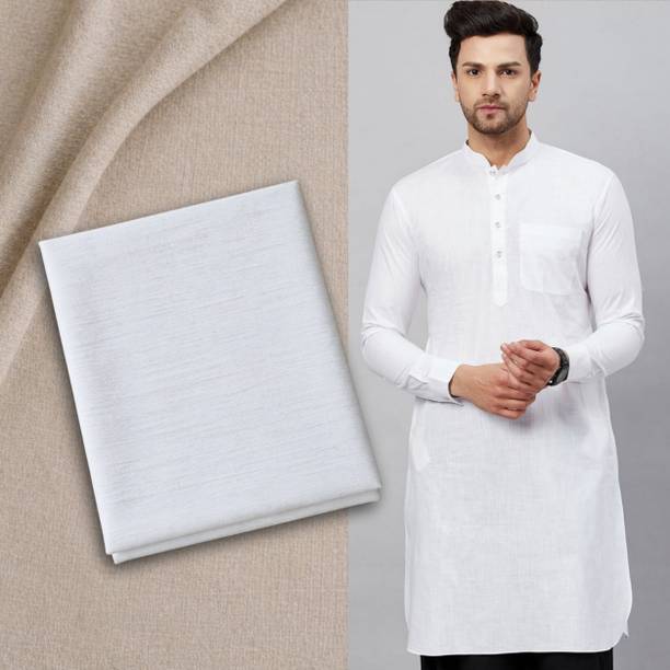 Unstitched Khadi Cotton Kurta Fabric Self Design