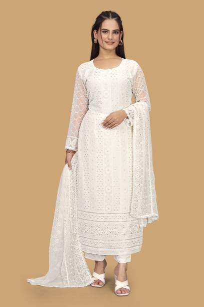 bhagyalaxmi creation Georgette Embroidered Kurta Fabric Price in India - Buy bhagyalaxmi creation Georgette Embroidered Kurta Fabric online at... - Image 4