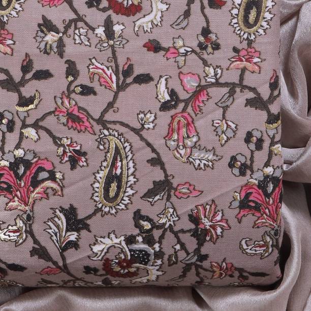 Sun Fashion And Lifestyle Cotton Blend Floral Print Salwar Suit Material - Image 2