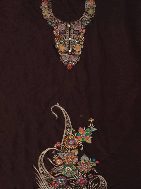 Jaipur Kurti Silk Blend Self Design Salwar Suit Material - Image 3