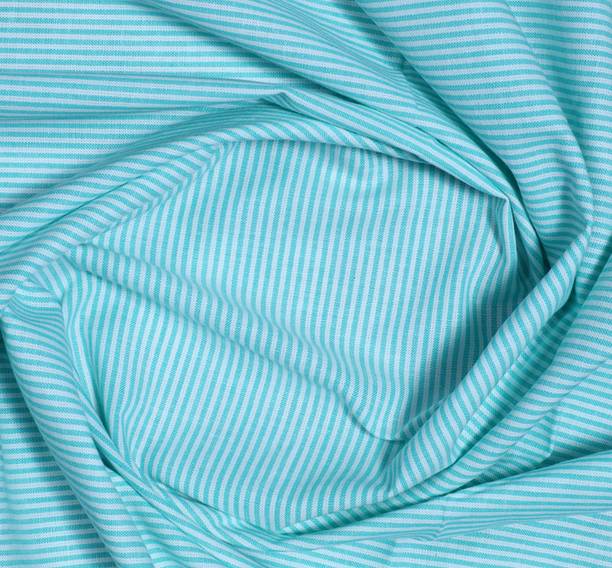 Unstitched Cotton Blend Kurta & Churidar Material Striped