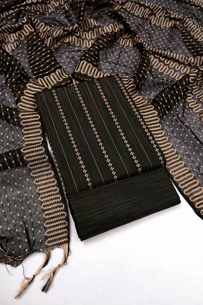 Unstitched Pure Cotton Kurta & Churidar Material Self Design