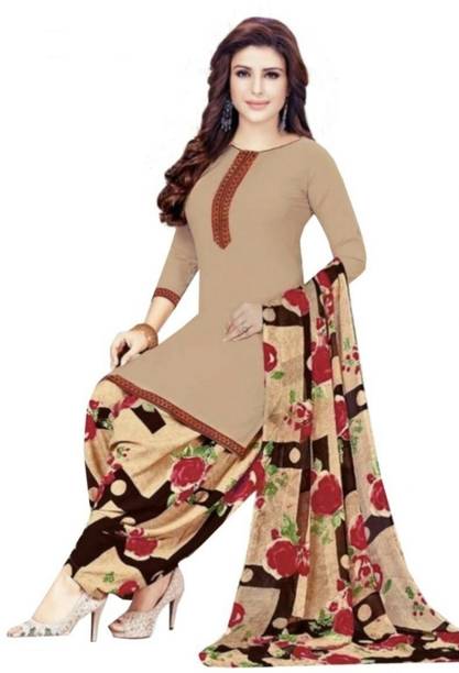 S Creation Crepe Printed Salwar Suit Material - Image 3