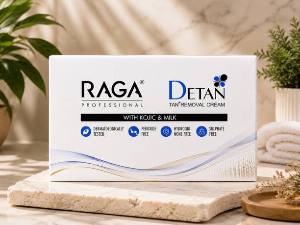 Raga Professional Quick Action D-tan Cream for Face and Body Tan Removal (6x12g)