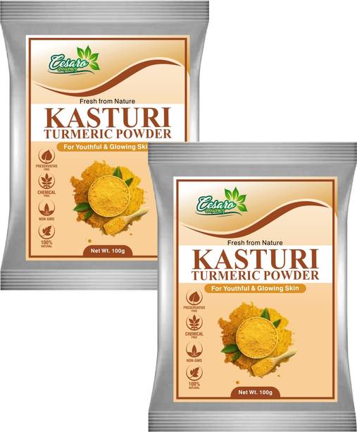 Cesaro Organics 100% Natural Wild Turmeric Powder (Kasturi Manjal / Amba Haldi / Jangli Haldi)