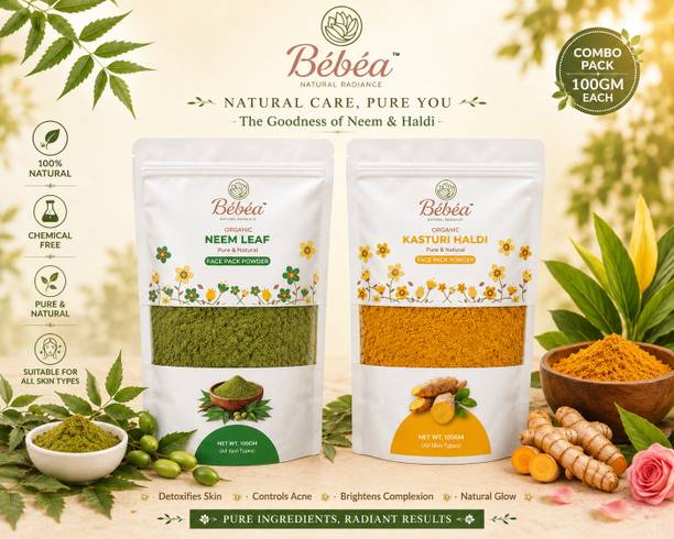 Bébéa - Natural Radiance Organic Neem Leaf And Haldi Powder, 100gm