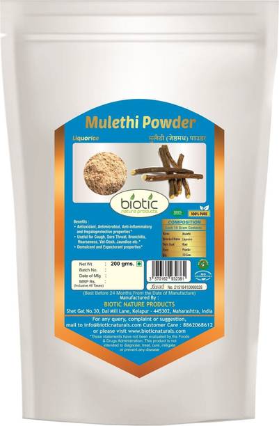 biotic Mulethi Powder ( Licorice ) - 200 g