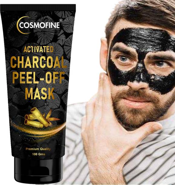 cosmofine Activated Charcoal Peel Off Mask | Cleans Pores, Removes Blackheads & Tanning