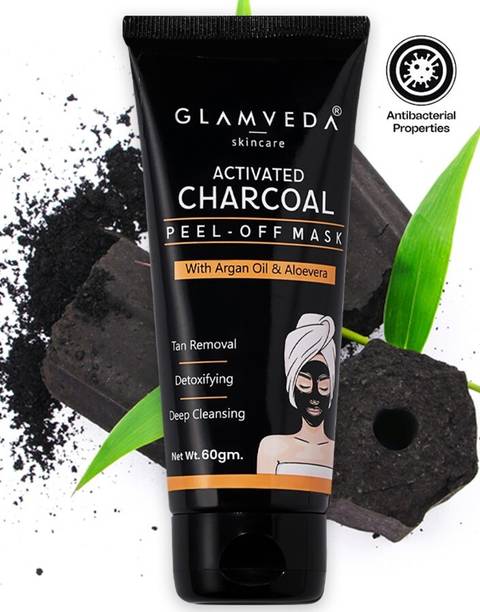GLAMVEDA Charcoal Peel Off Face Mask | Face Pack For Detan,Blackhead & Whitehead Removal