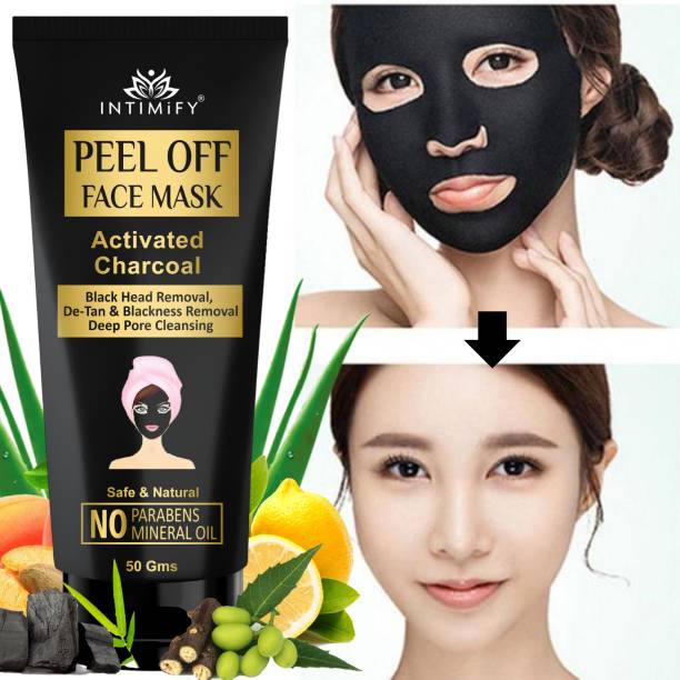 INTIMIFY Charcoal Peel Off Mask, Charcoal Peel Off Mask For Blackheads Women & Men