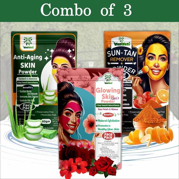 Vanvati Anti Aging, Sun-Tan & Glowing Powder Combo Face Skin Care Powder