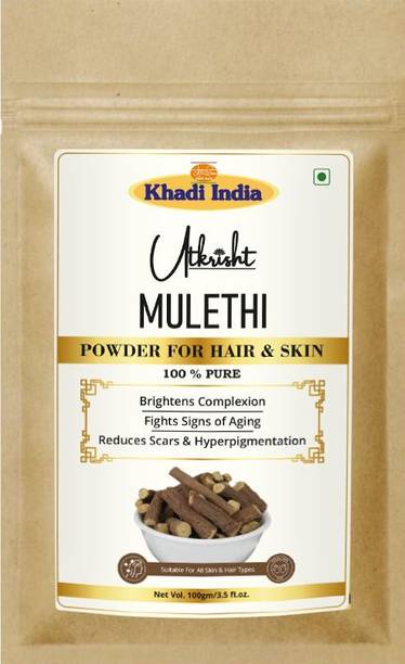 Utkrisht Khadi Liquorice/Mulethi Root Powder | Yashtimadhu Powder For Skin and Hair Care