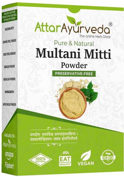 Attar Ayurveda Multani Mitti powder for face, skin and Hair | 100%
