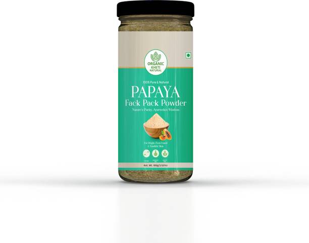 Organic Kheti Natural Papaya Face Pack Powder | Deep Cleansing, Natural Glow & Healthy Looking Skin