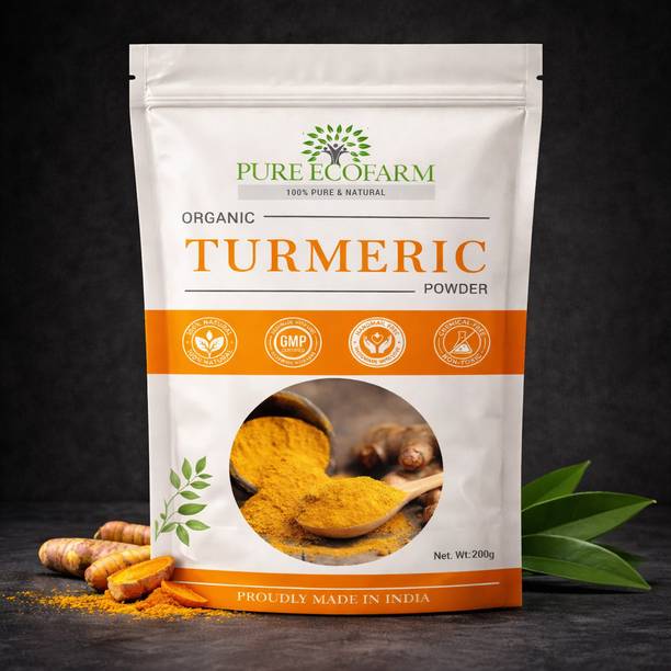 Pure ecofarm Organic Haldi Powder For Face 100% Pure Natural Wild Turmeric Kasturi Manjal