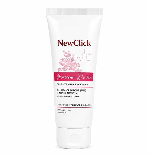 NewClick Moroccan De-tan Brightening face pack for Advance Skin Renewal & Radiance Women