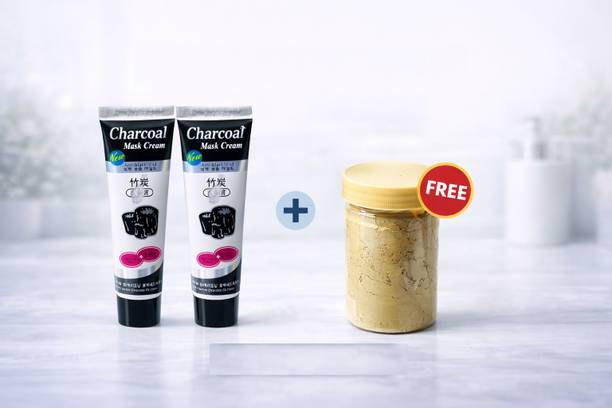 SONAESSENTIAL Charcoal Face Mask with 100g Multani Free Removes Blackheads & Tanning