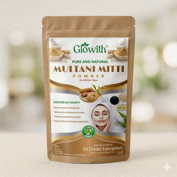 Glowith Multani Mitti Powder for Face & Hair – Fuller's Earth Clay for Deep Cleansing