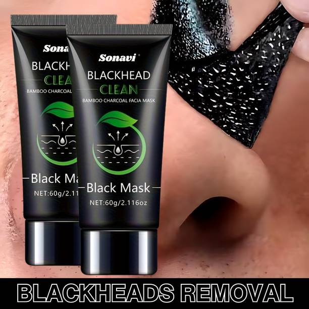 Sonavi Charcoal Face Mask for Acne-Prone and Oily Skin | Peel Off Mask