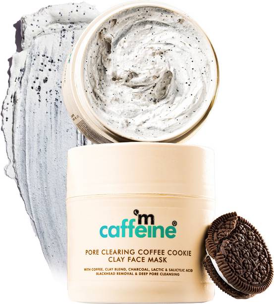mCaffeine Pore Cleanse Coffee Cookie Detan Face Mask | 9% AHA BHA, 3% Charcoal Face Pack