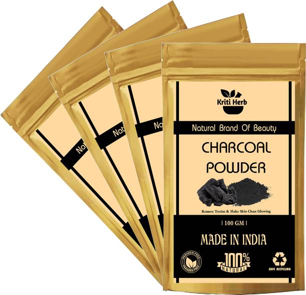 Kriti Herb 100% Organic Activated Charcoal Powder Face Mask, Cleansing Skin Face Pack